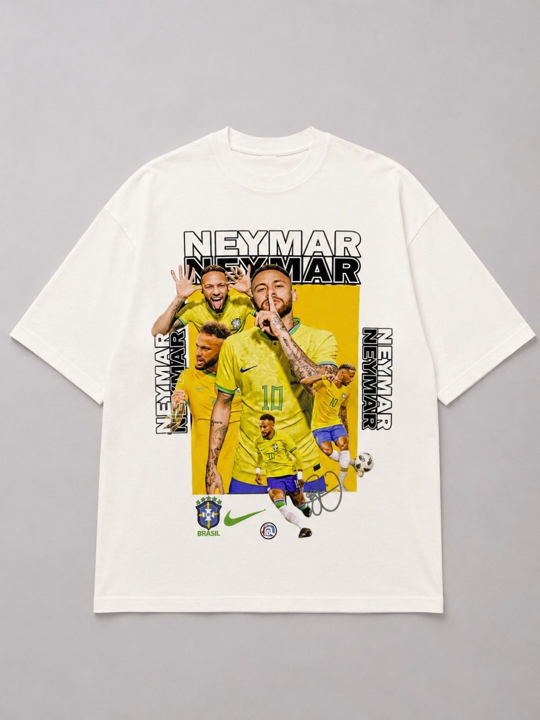 Camiseta Oversized NJR Moments Off White 