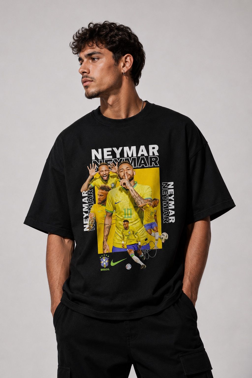 Camiseta Oversized NJR Moments Preta  — foto 2