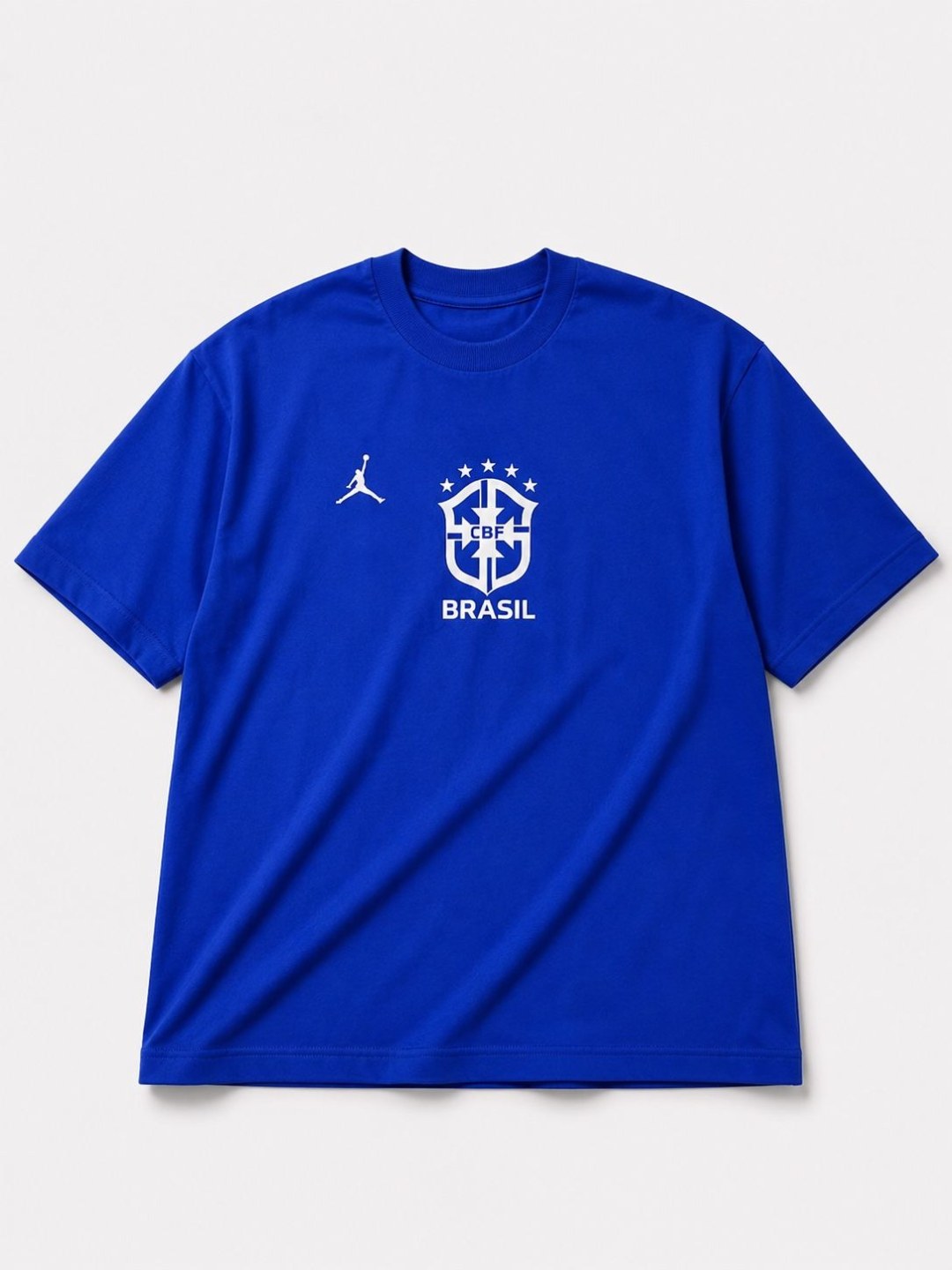 Camiseta Oversized Suedine Brasil Heritage Azul