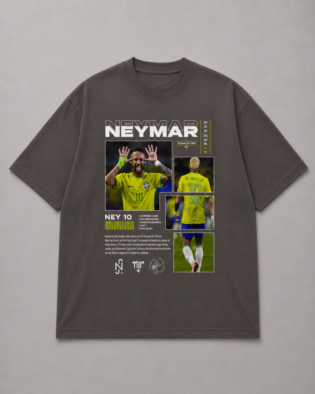Oversized Suedine Premium — Neymar Legacy Marrom 