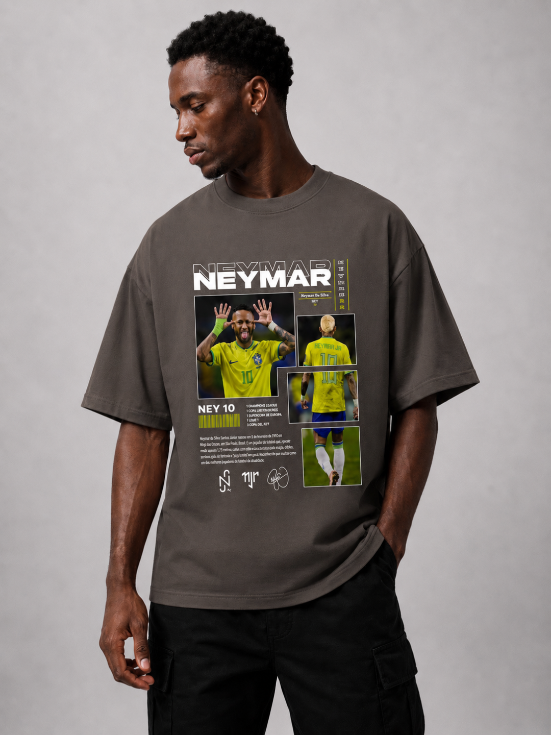 Oversized Suedine Premium — Neymar Legacy Marrom  — foto 2