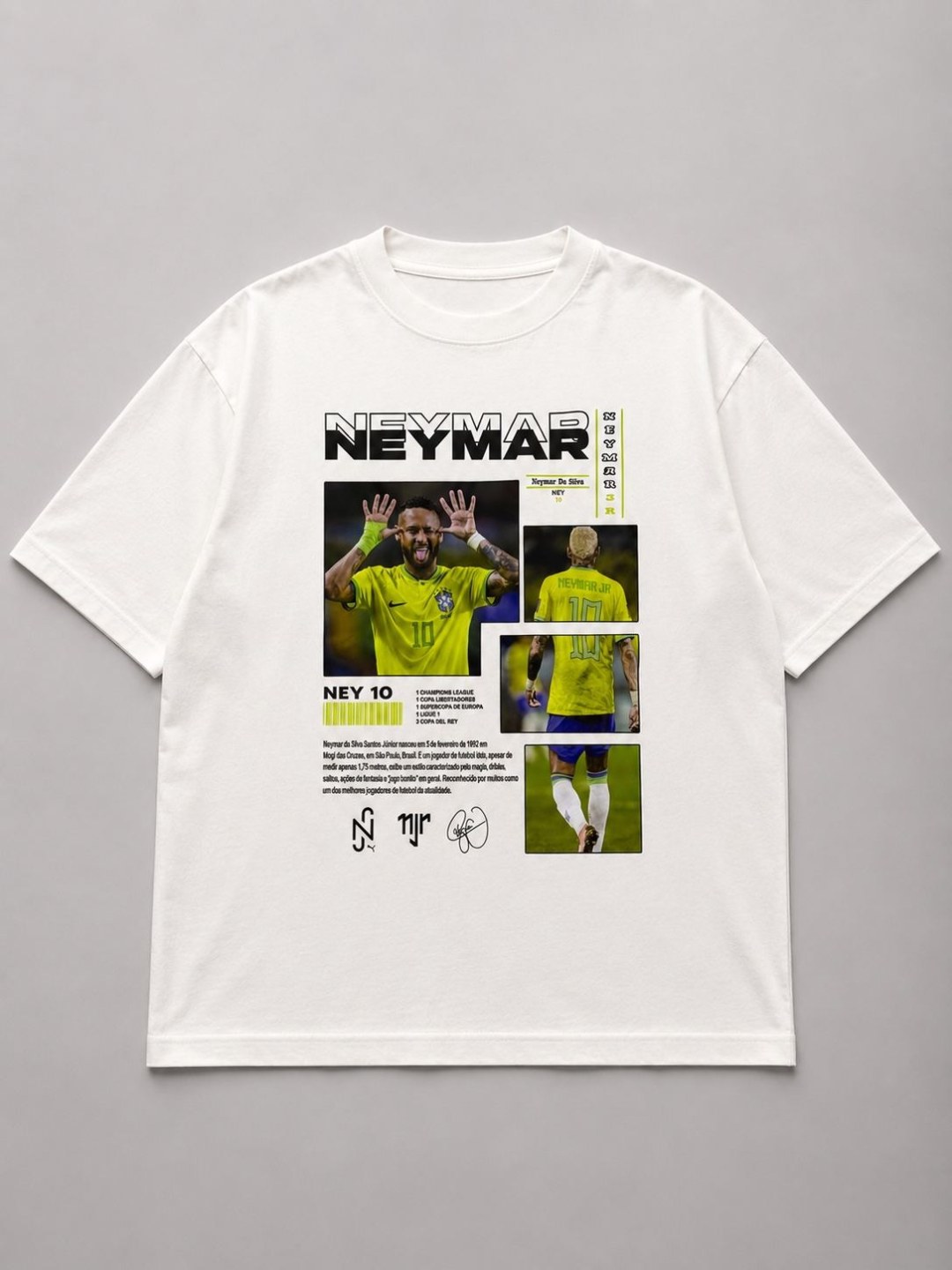 Oversized Suedine Premium — Neymar Legacy Off White 