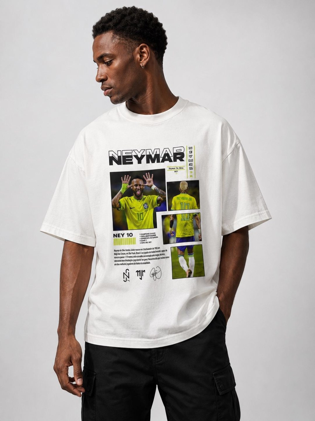 Oversized Suedine Premium — Neymar Legacy Off White  — foto 2