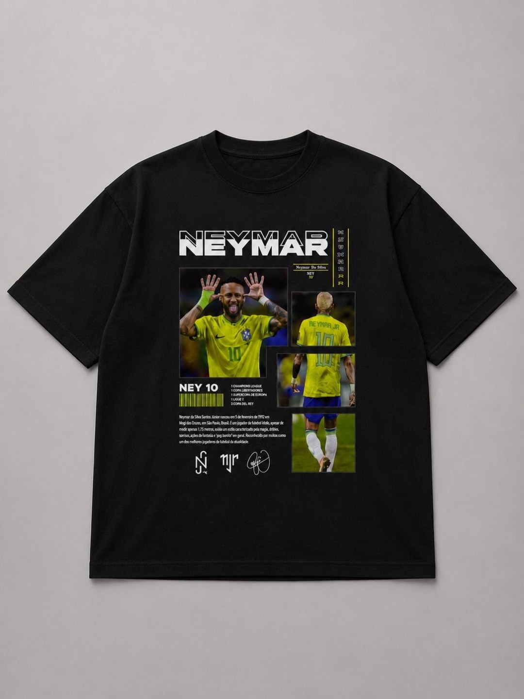 Oversized Suedine Premium — Neymar Legacy Preta 