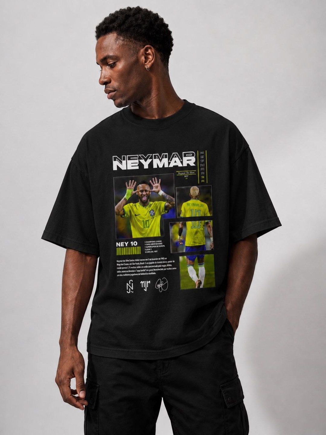 Oversized Suedine Premium — Neymar Legacy Preta  — foto 2