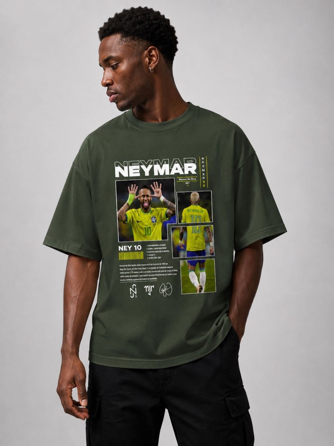 Oversized Suedine Premium — Neymar Legacy Verde  — foto 2